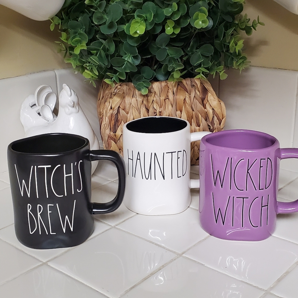 Rae dunn halloween mugs